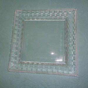 Tiffany basketweave chrystal dish